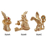 Maxbell Alloy Rabbit Brooch Breastpin Jewelry Bunny Lapel Pin for Coat Backpacks Hat StyleA