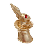 Maxbell Alloy Rabbit Brooch Breastpin Jewelry Bunny Lapel Pin for Coat Backpacks Hat StyleA