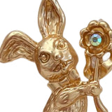 Maxbell Alloy Rabbit Brooch Breastpin Jewelry Bunny Lapel Pin for Coat Backpacks Hat StyleD