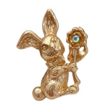 Maxbell Alloy Rabbit Brooch Breastpin Jewelry Bunny Lapel Pin for Coat Backpacks Hat StyleD