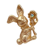 Maxbell Alloy Rabbit Brooch Breastpin Jewelry Bunny Lapel Pin for Coat Backpacks Hat StyleD