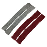 Maxbell Knitted Arm Warmer Long Fingerless Gloves Comfortable for Camping Outdoor Red