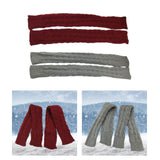 Maxbell Knitted Arm Warmer Long Fingerless Gloves Comfortable for Camping Outdoor Red