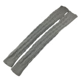 Maxbell Knitted Arm Warmer Long Fingerless Gloves Comfortable for Camping Outdoor Gray