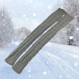Maxbell Knitted Arm Warmer Long Fingerless Gloves Comfortable for Camping Outdoor Gray