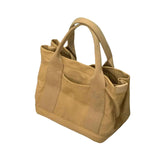 Maxbell Women Canvas Handbag Casual Tote Bag Durable and Soft Large Capacity Sturdy Khaki