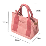 Maxbell Women Canvas Handbag Casual Tote Bag Durable and Soft Large Capacity Sturdy Pink