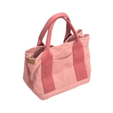 Maxbell Women Canvas Handbag Casual Tote Bag Durable and Soft Large Capacity Sturdy Pink