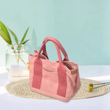 Maxbell Women Canvas Handbag Casual Tote Bag Durable and Soft Large Capacity Sturdy Pink