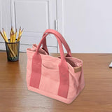 Maxbell Women Canvas Handbag Casual Tote Bag Durable and Soft Large Capacity Sturdy Pink