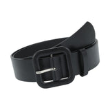 Maxbell Female Waistband Solid Pin Buckle Belt Adjustable Belts for Sweater Blouse Black