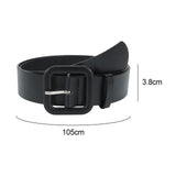 Maxbell Female Waistband Solid Pin Buckle Belt Adjustable Belts for Sweater Blouse Black