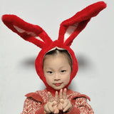 Maxbell Bunny Costume Headgear Cosplay Headband Rabbit Hat for Spring Festival