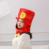 Maxbell Soft Plush Red Envelope Hat Costume Hats Headpiece Halloween Headdress