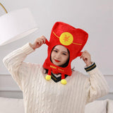 Maxbell Soft Plush Red Envelope Hat Costume Hats Headpiece Halloween Headdress