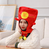 Maxbell Soft Plush Red Envelope Hat Costume Hats Headpiece Halloween Headdress