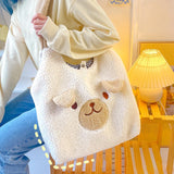 Maxbell Girls Woman Plush Handbag Single Shoulder Bag Traveling and Everyday Use Style C