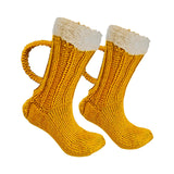 Maxbell 3D Beer Mug Shaped Socks Unisex Novelty Socks Long Tube Socks Casual Soft