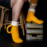 Maxbell 3D Beer Mug Shaped Socks Unisex Novelty Socks Long Tube Socks Casual Soft