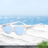 Maxbell Classic Sunglasses Comfortable Frame Unisex for Outdoor Biking Camping Clear Blue