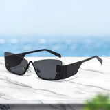 Maxbell Trendy Women's Rectangle Sunglasses Rimless Ultralight Frame Summer Eyewear Black