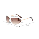 Maxbell Fashion Sunglasses Metal Frame Women Sun Glasses for Holidays Beach Aureate Brown