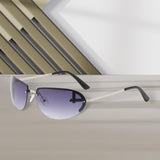 Maxbell Fashion Sunglasses Metal Frame Women Sun Glasses for Holidays Beach Argent Gray