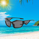 Maxbell Cat Eye Sunglasses Sun Glasses Men Women Comfortable for Beach Black Gray