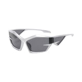 Maxbell Cat Eye Sunglasses Sun Glasses Men Women Comfortable for Beach Argent Gray