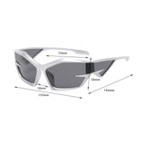 Maxbell Cat Eye Sunglasses Sun Glasses Men Women Comfortable for Beach Argent Gray