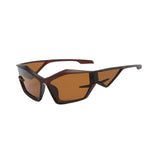 Maxbell Cat Eye Sunglasses Sun Glasses Men Women Comfortable for Beach Brown
