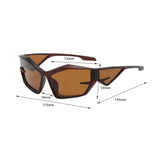 Maxbell Cat Eye Sunglasses Sun Glasses Men Women Comfortable for Beach Brown