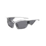 Maxbell Cat Eye Sunglasses Sun Glasses Men Women Comfortable for Beach Clear Gray