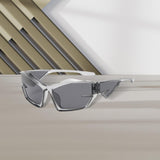 Maxbell Cat Eye Sunglasses Sun Glasses Men Women Comfortable for Beach Clear Gray