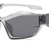 Maxbell Cat Eye Sunglasses Sun Glasses Men Women Comfortable for Beach Clear Gray