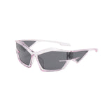 Maxbell Cat Eye Sunglasses Sun Glasses Men Women Comfortable for Beach Clear Purple