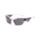 Maxbell Cat Eye Sunglasses Sun Glasses Men Women Comfortable for Beach Clear Purple