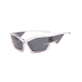 Maxbell Cat Eye Sunglasses Sun Glasses Men Women Comfortable for Beach Clear Purple