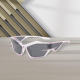 Maxbell Cat Eye Sunglasses Sun Glasses Men Women Comfortable for Beach Clear Purple