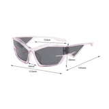 Maxbell Cat Eye Sunglasses Sun Glasses Men Women Comfortable for Beach Clear Purple