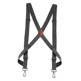 Maxbell Mens Womens Suspender X Shaped Elastic Straps Hook Suspenders Adjustable Gray
