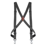 Maxbell Mens Womens Suspender X Shaped Elastic Straps Hook Suspenders Adjustable Gray