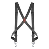 Maxbell Mens Womens Suspender X Shaped Elastic Straps Hook Suspenders Adjustable Gray