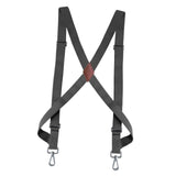 Maxbell Mens Womens Suspender X Shaped Elastic Straps Hook Suspenders Adjustable Gray