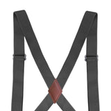 Maxbell Mens Womens Suspender X Shaped Elastic Straps Hook Suspenders Adjustable Gray