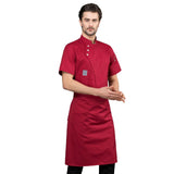 Maxbell Unisex Chef Coat Breathable Waiter Apparel Chef Jacket for Food Service Red 4XL
