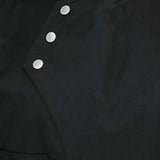 Maxbell Unisex Chef Coat Breathable Waiter Apparel Chef Jacket for Food Service Black 4XL