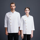Maxbell Men Women Chef Coat Jacket Cooking Uniform Waiter Apparel Restaurant XL White