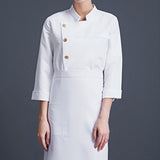 Maxbell Men Women Chef Coat Jacket Cooking Uniform Waiter Apparel Restaurant XL White