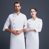 Maxbell Men Women Chef Coat Jacket Cooking Uniform Waiter Apparel Restaurant XXL White